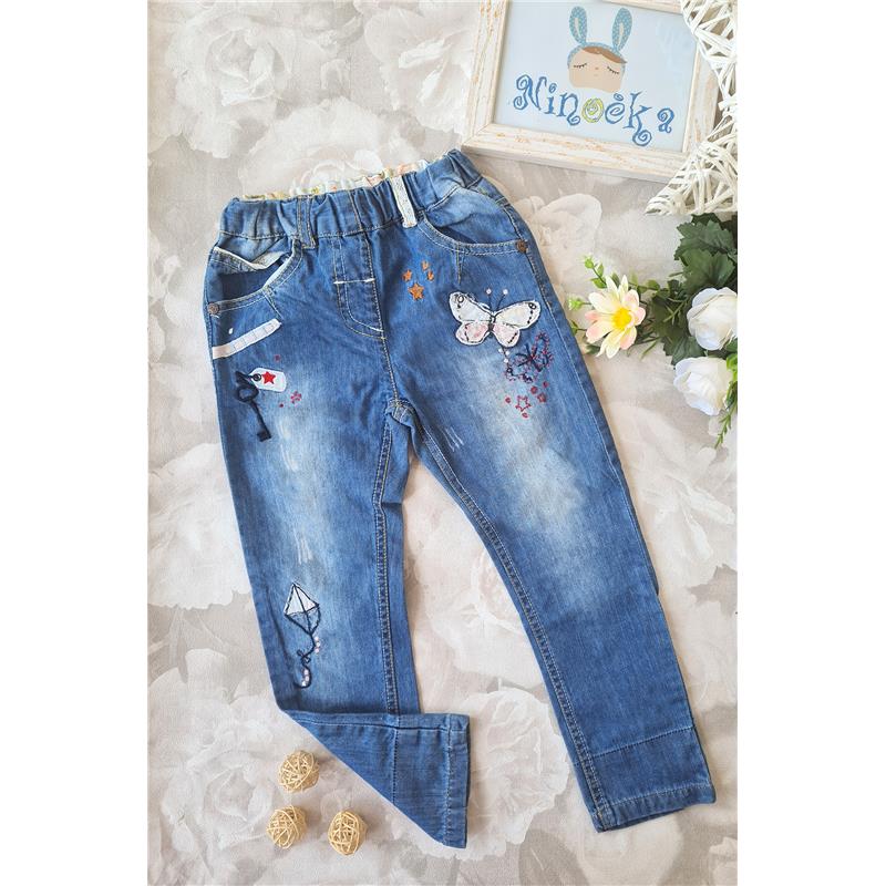 Otroške jeans hlače Metuljčki
