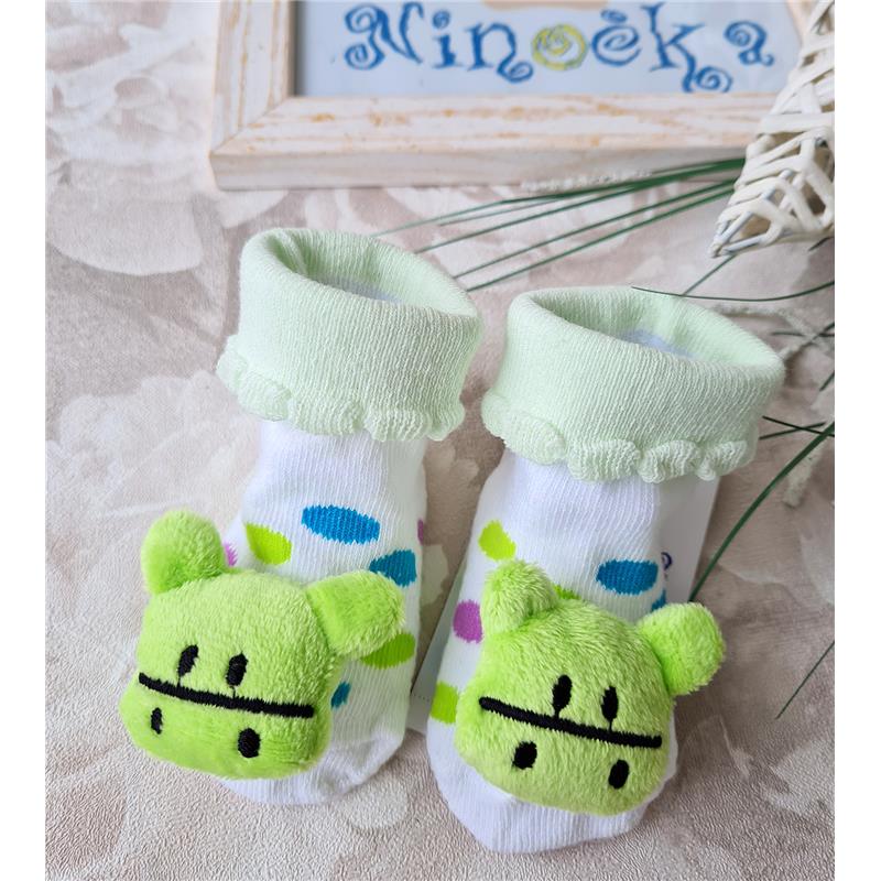Otroške nogavice Zelena kravica