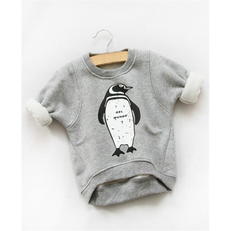 Otroški pulover Pingvin siv