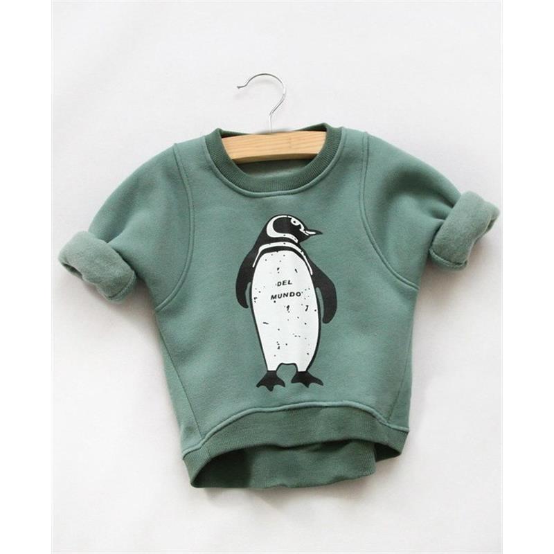 Otroški pulover Pingvin zelen
