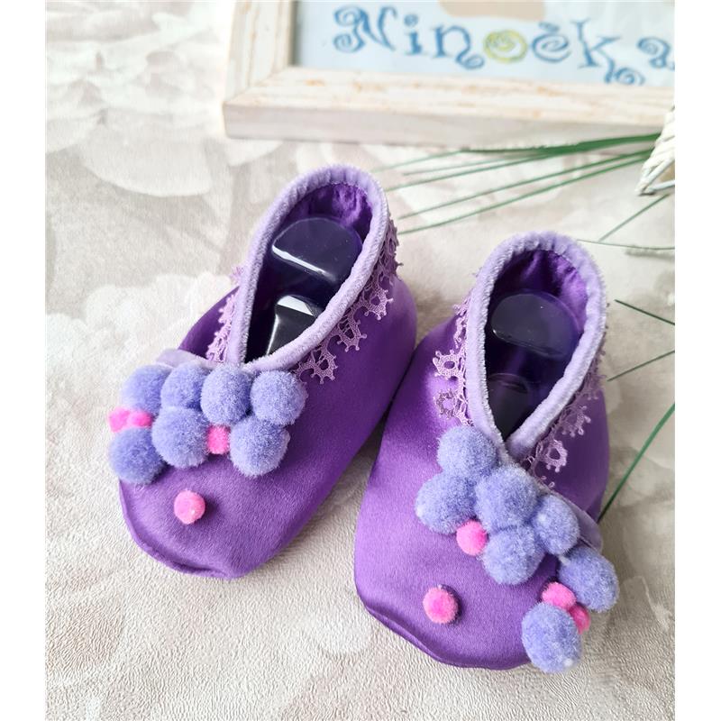 Otroški svileni copati Violet